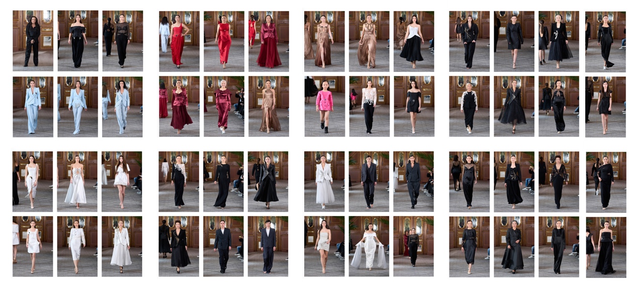 A collage of a person in different dresses
Description automatically generated